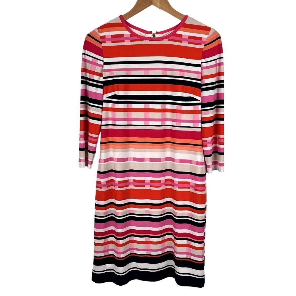 Eliza J Colorful Long Sleeve Knee Length Dress‎ Size 4
